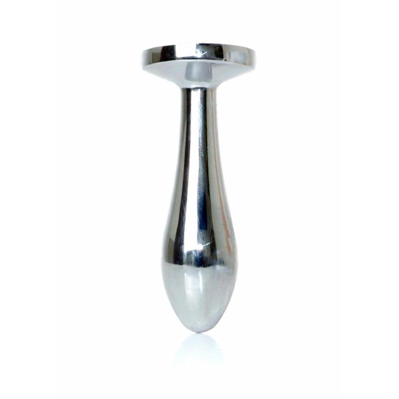 Анальна пробка - Jewellery Silver Plug Clear S