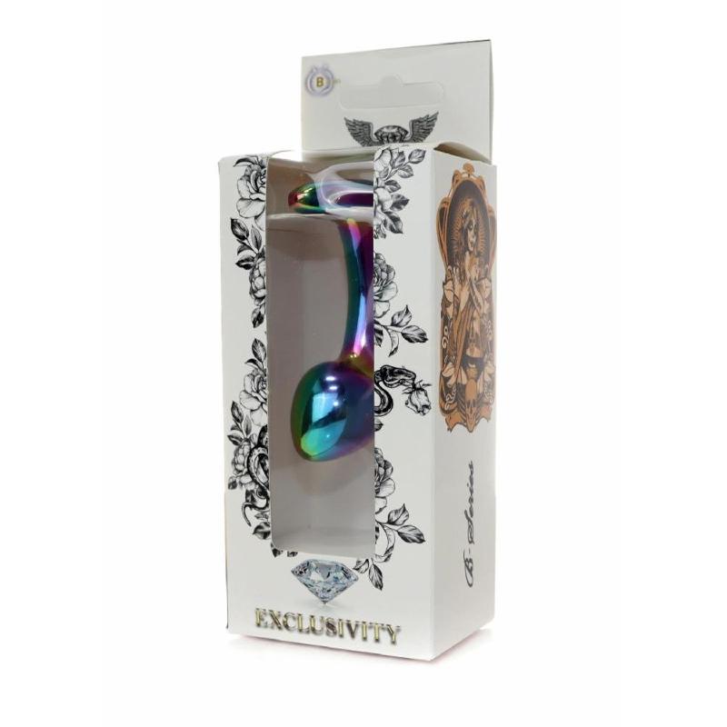 Анальна пробка - Jewellery Multicolour Curved Plug S