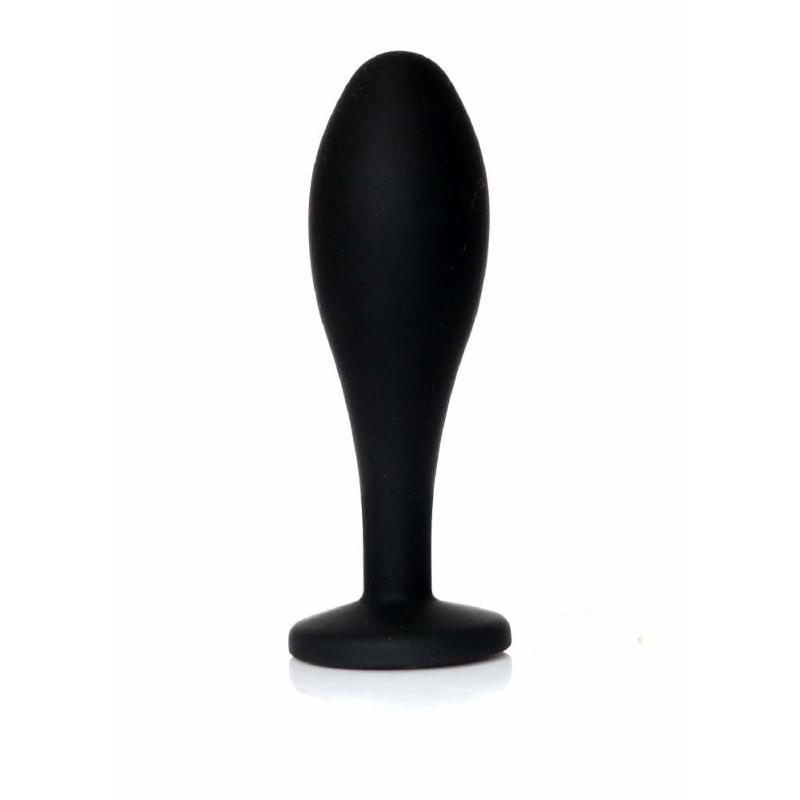 Анальна пробка - Jewellery Silicone Black Plug M Clear
