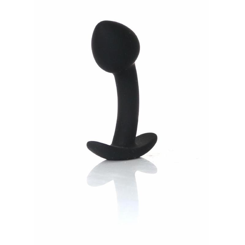 Анальна пробка - Silicone Black Curved Plug S