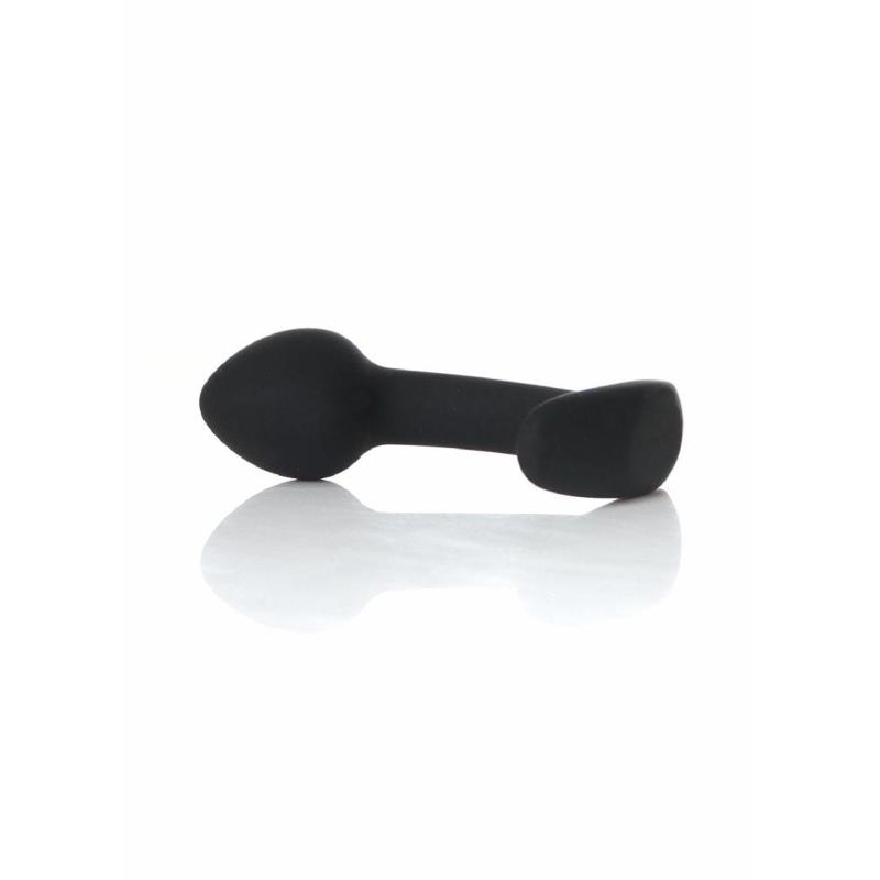Анальна пробка - Silicone Black Curved Plug S