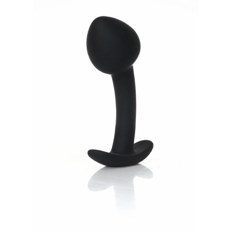 Анальна пробка - Silicone Black Curved Plug M
