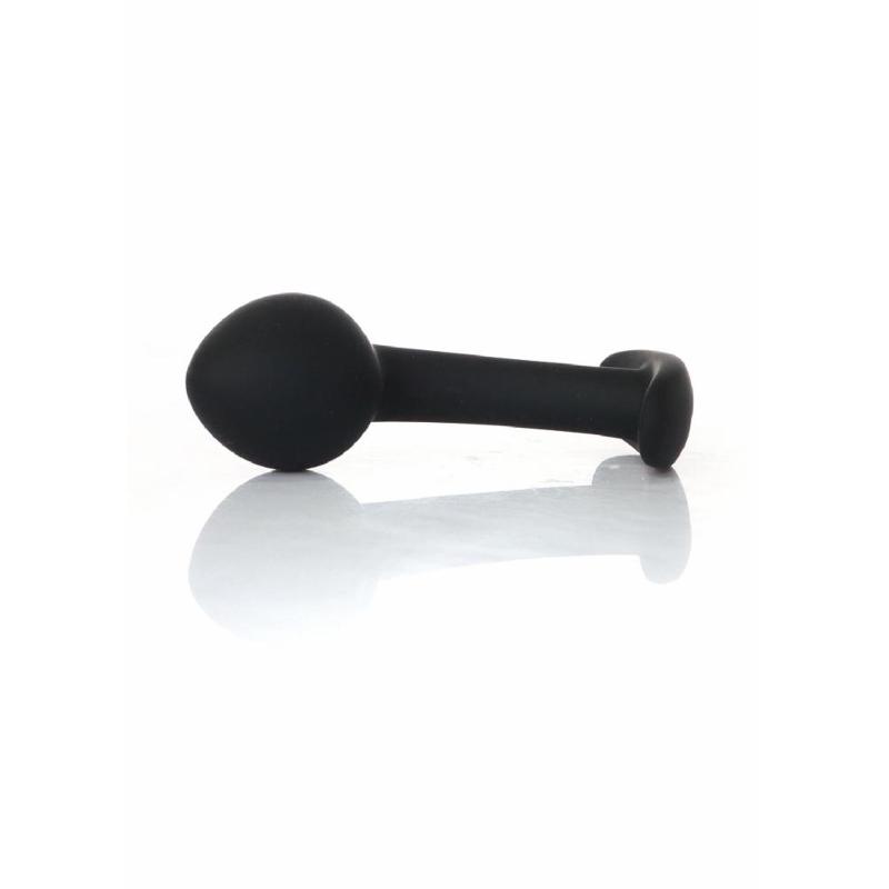 Анальна пробка - Silicone Black Curved Plug M
