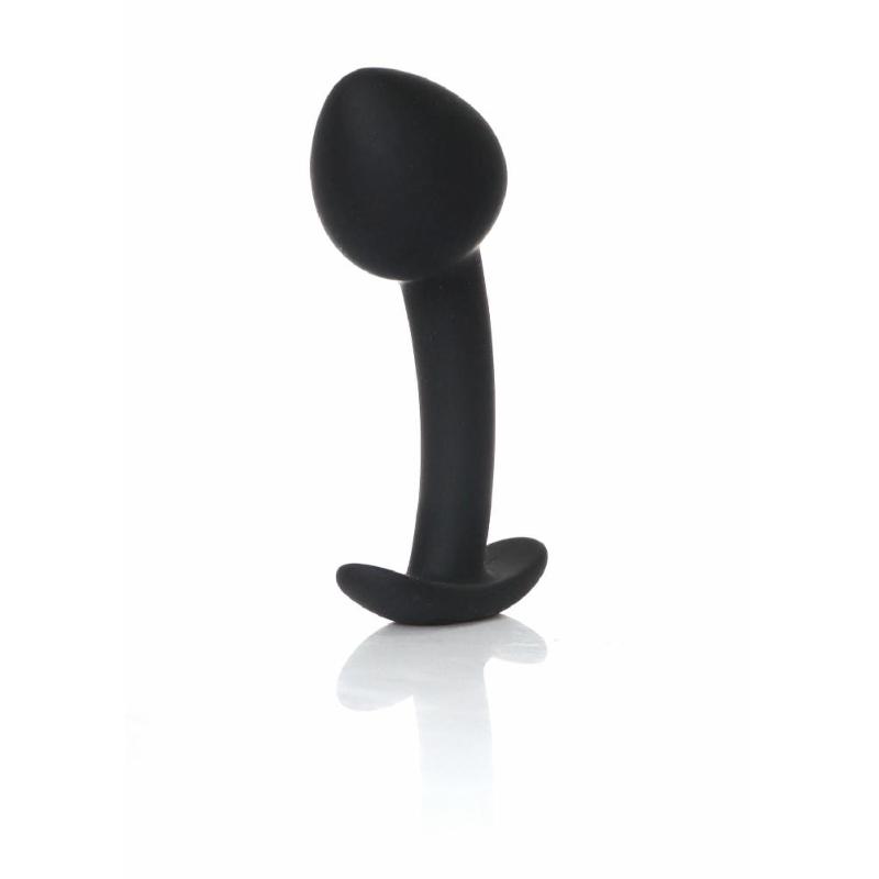 Анальна пробка - Silicone Black Curved Plug L