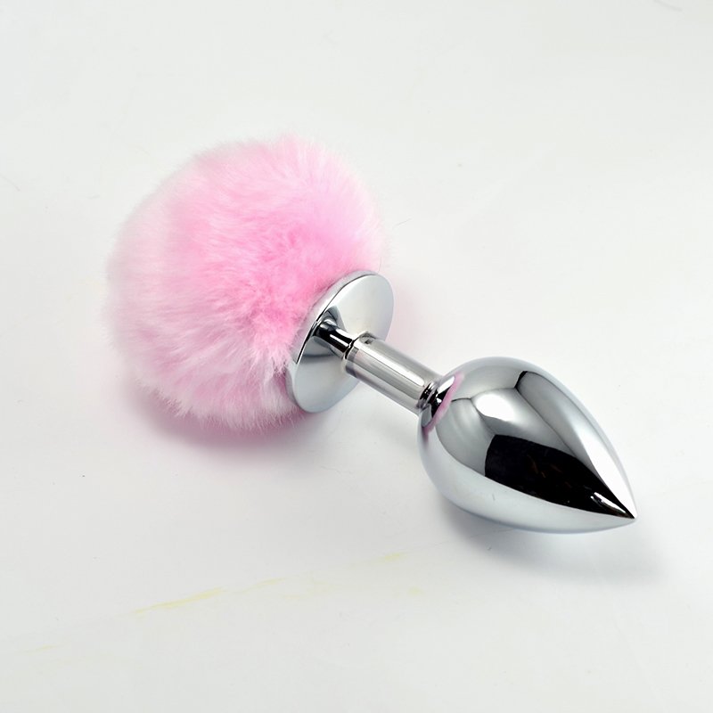 Анальна пробка - Heavy Metal Anal Plug Pompon S Pink - зображення 1