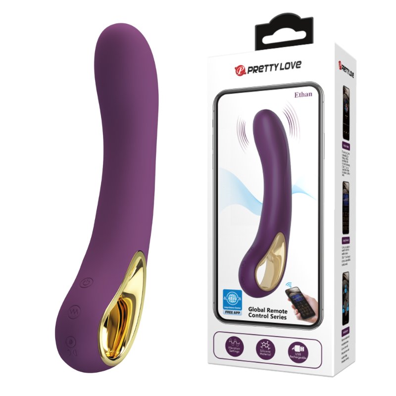 Hi-tech вібратор - Pretty Love Ethan RC Control Vibrator Purple - зображення 1