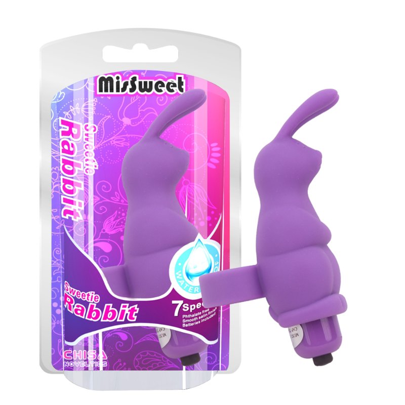 Насадка на палець - MisSweet Sweetie Rabbit Finger Vibrator Purple - зображення 1