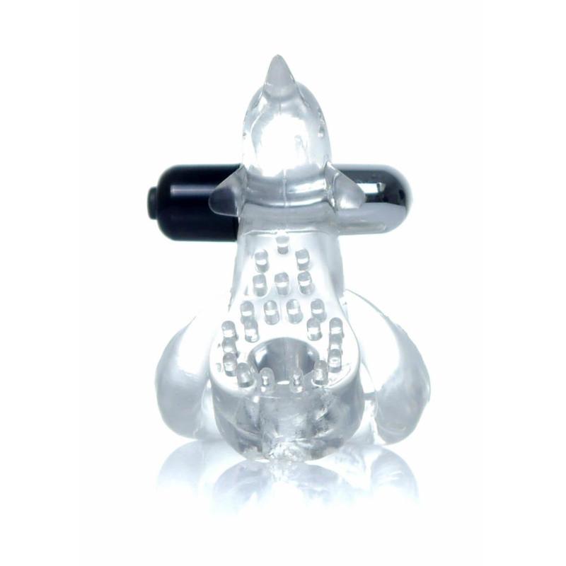 Ерекційне кільце - Dolphin Vibro CockRing Clear