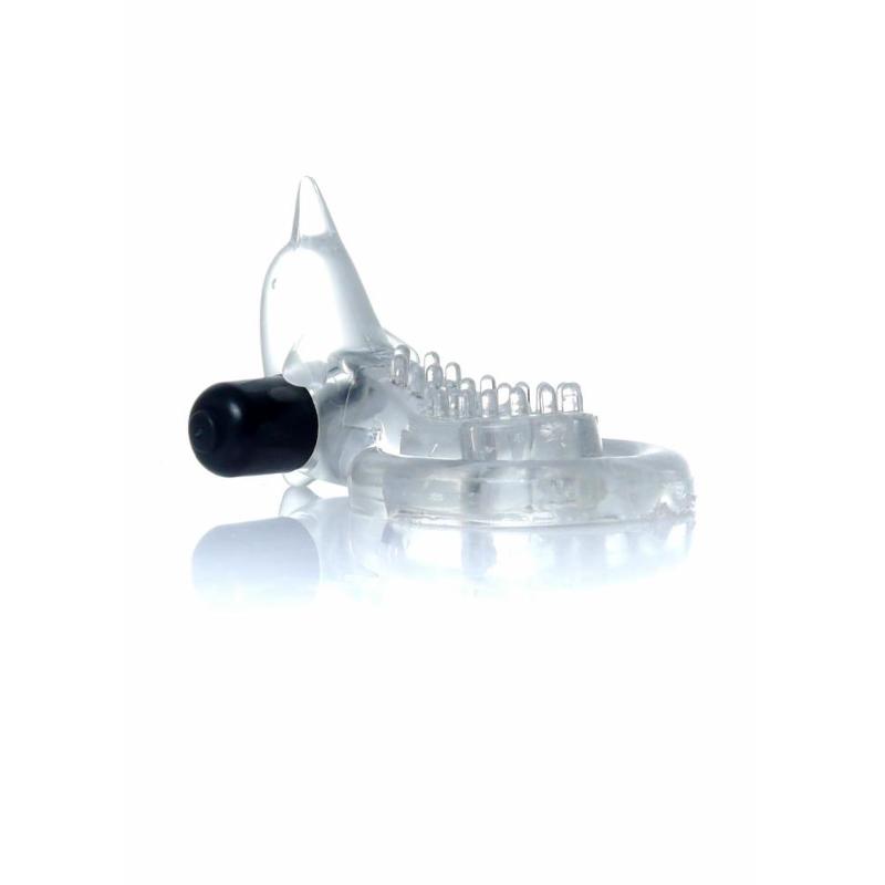 Ерекційне кільце - Dolphin Vibro CockRing Clear