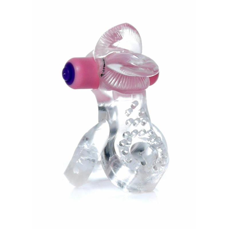 Ерекційне кільце - Tongue Vibro CockRing Clear