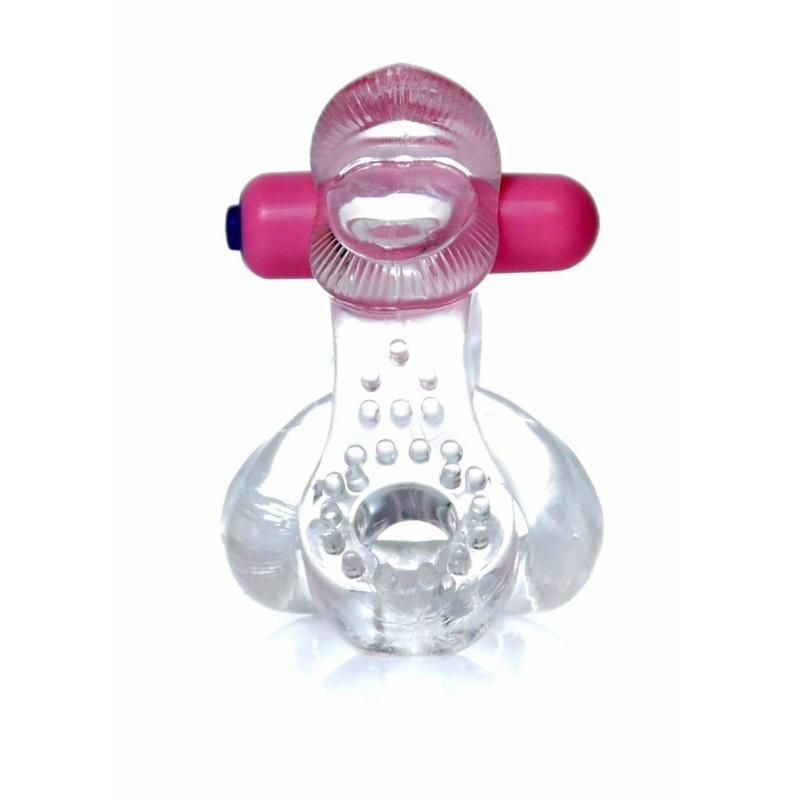 Ерекційне кільце - Tongue Vibro CockRing Clear