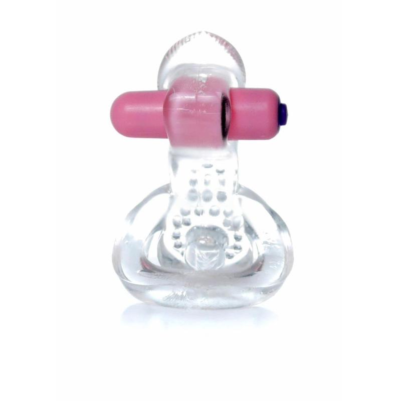 Ерекційне кільце - Tongue Vibro CockRing Clear