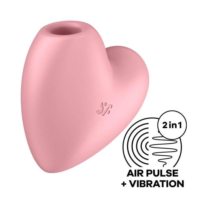 Вакуумний стимулятор - Satisfyer Cutie Heart Light Red
