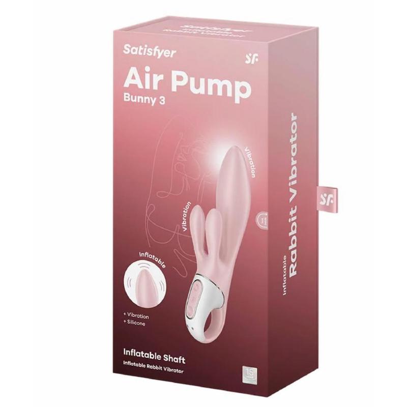 Вакуумний кліторальний стимулятор - Satisfyer Air Pump Bunny 3 Rose