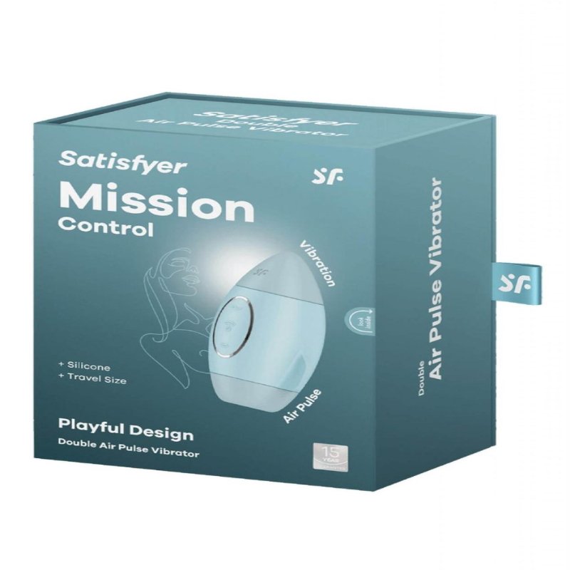 Вакуумний стимулятор - Satisfyer Mission Control Blue