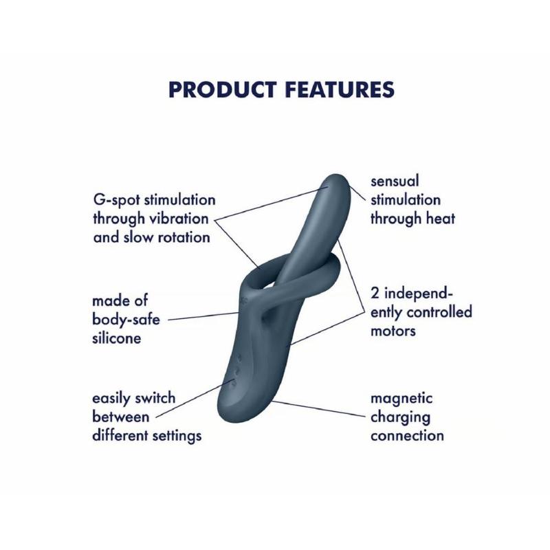 Вібратор - Satisfyer Heat Flex 4 Grey