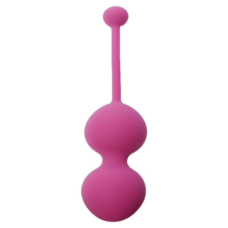 Вагінальні кульки - Silicone Kegel Balls Dark Pink, 32 мм, 200 г - зображення 1
