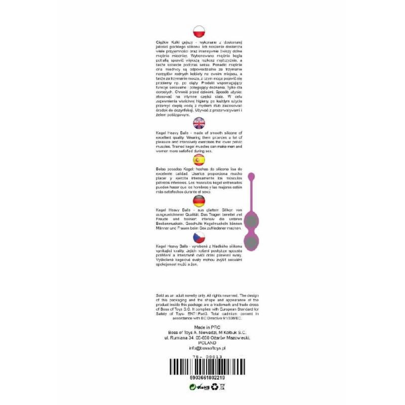 Вагінальні кульки - Silicone Kegel Balls Dark Pink, 32 мм, 200 г