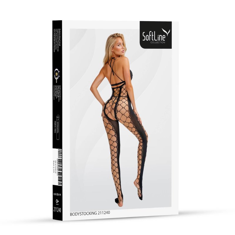Бодістокінг - Bodystocking 211240, black - One Size