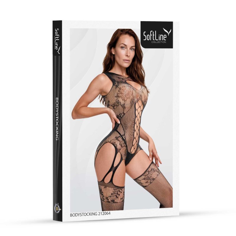 Бодістокінг - Bodystocking 212064, black - One Size