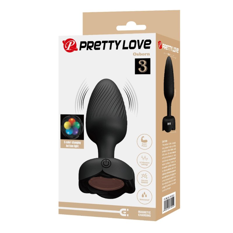 Анальна пробка - Pretty Love Osborn Black
