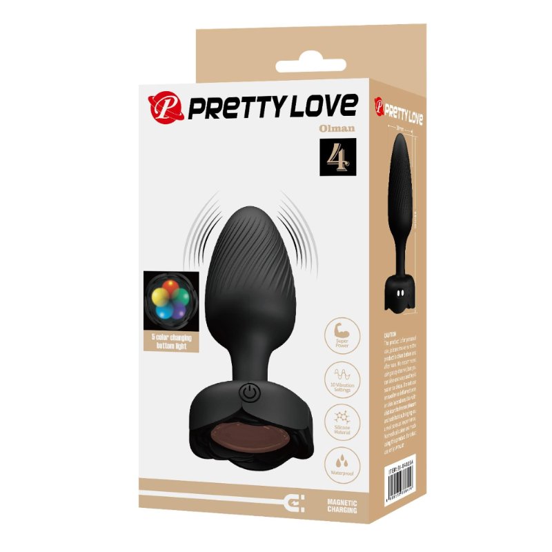 Анальна пробка - Pretty Love Olman Black