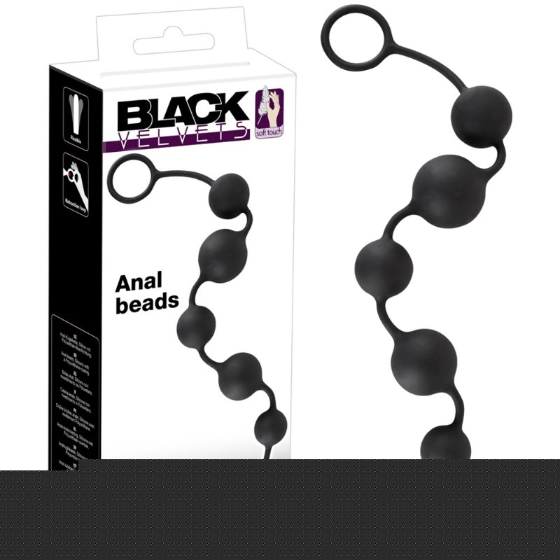 Анальні кульки - Black Velvets Anal Beads - зображення 1
