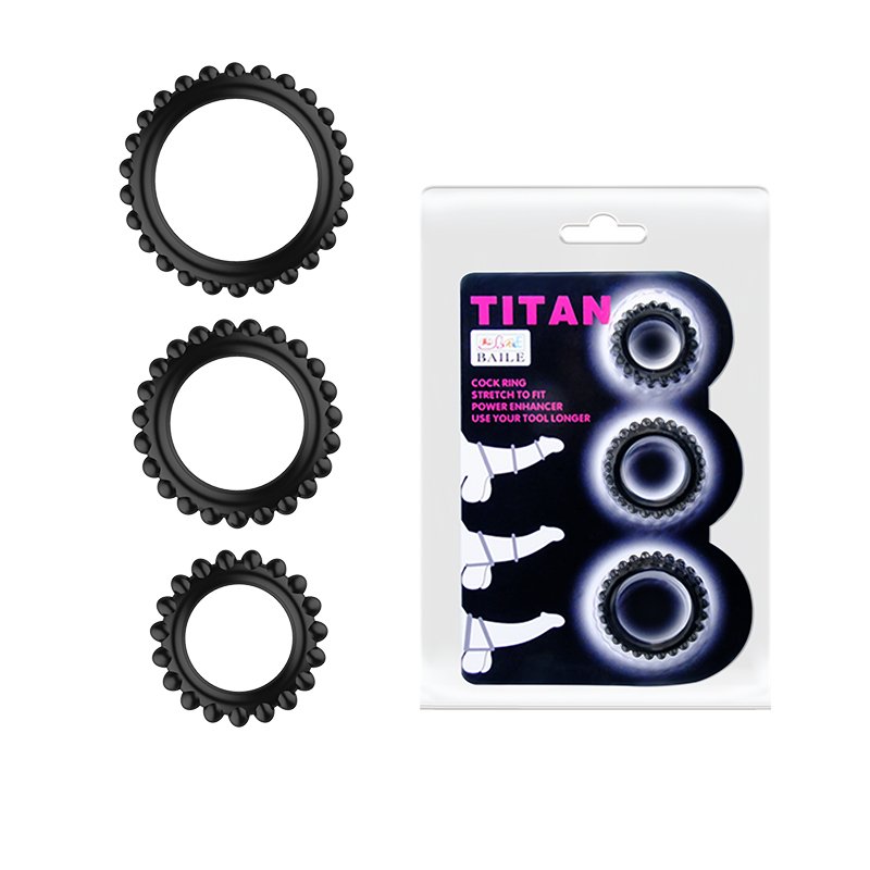 Ерекційні кільця - Titan Cock Ring Set Pink - зображення 1