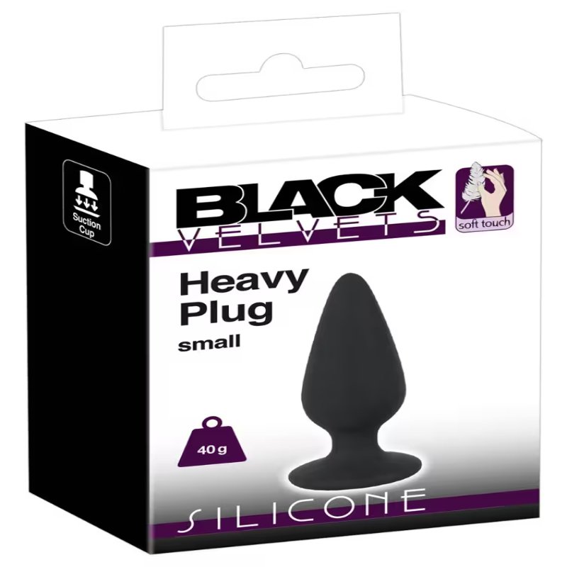Анальна пробка - Black Velvets Heavy Plug Small - зображення 1
