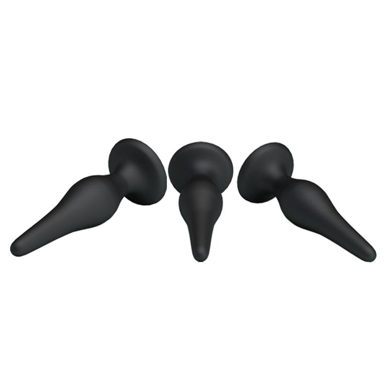 Набір анальних пробок - Pretty Love Begginer's Mini Anal Kit Black