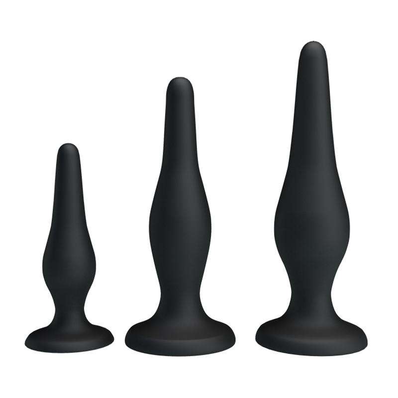 Набір анальних пробок - Pretty Love Begginer's Mini Anal Kit Black