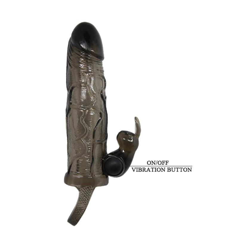 Насадка на член - Brave Man Vibrating Penis Sleeve 5,91" Black