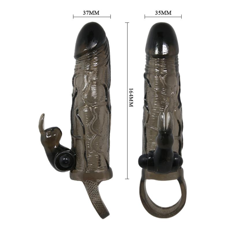 Насадка на член - Brave Man Vibrating Penis Sleeve 5,91" Black