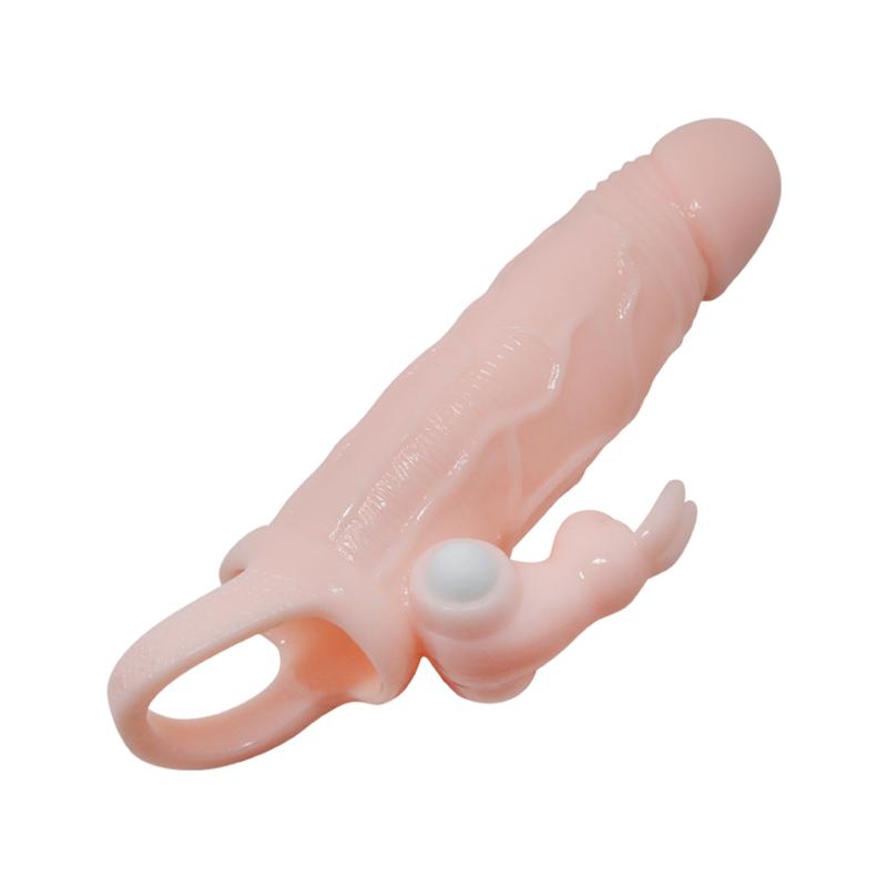 Насадка на член - Brave Man Vibrating Penis Sleeve 5,91" Flesh