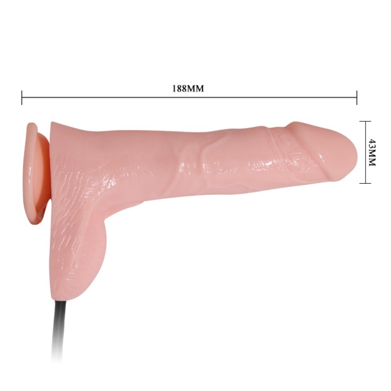 Реалістичний вібратор - Inflatable Vibrating Dildo Flesh