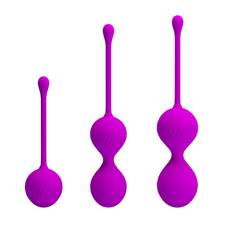 Вагінальні кульки - Pretty Love Kegel Balls Set Pink, 3 шт.
