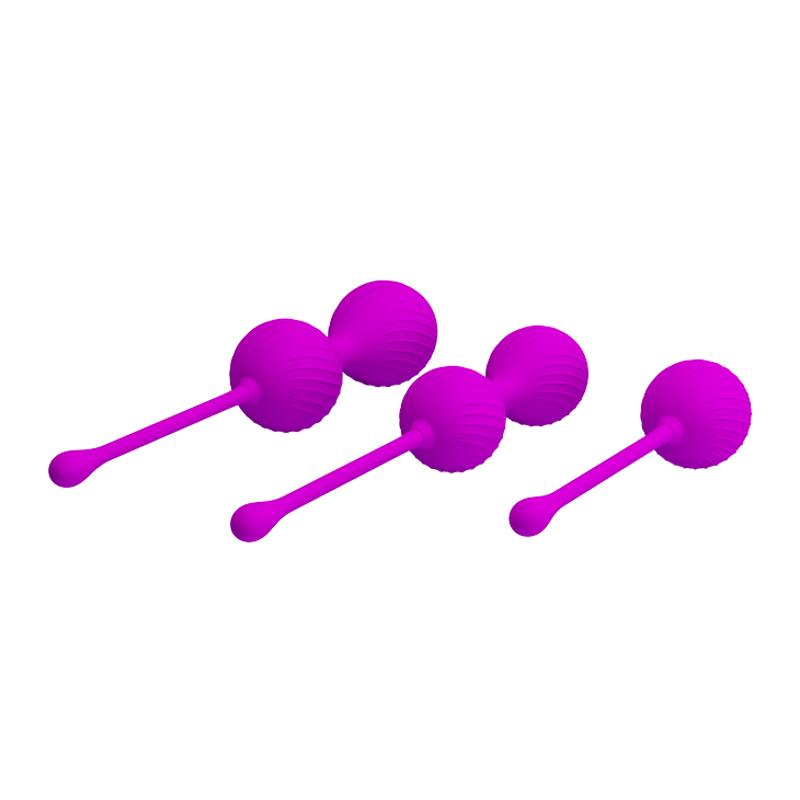 Вагінальні кульки - Pretty Love Kegel Balls Set Pink, 3 шт.
