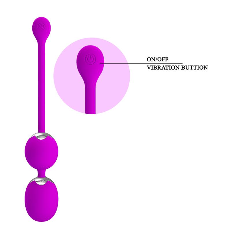 Вагінальні віброкульки - Pretty Love Willie Vibrating Kegel Balls Purple