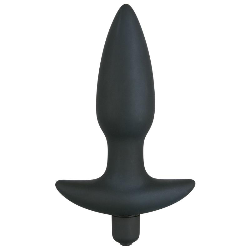 Анальна пробка - Black Velvet Vibrating Plug Medium (пошкоджена упаковка)