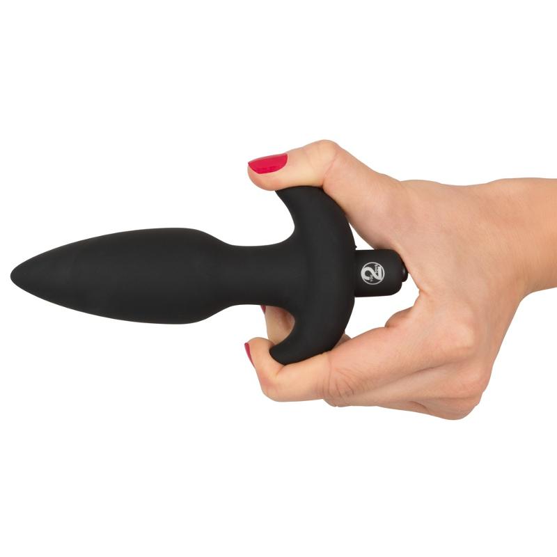 Анальна пробка - Black Velvet Vibrating Plug Medium (пошкоджена упаковка)