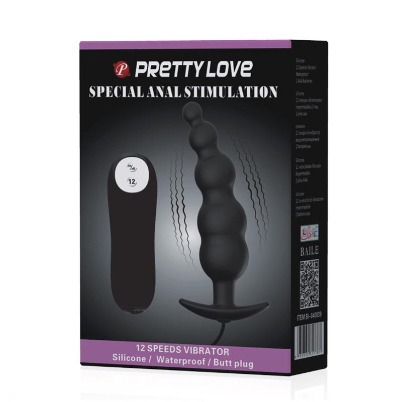 Анальна пробка - Pretty Love Special Anal Stimulation Vibrating Butt Plug Black