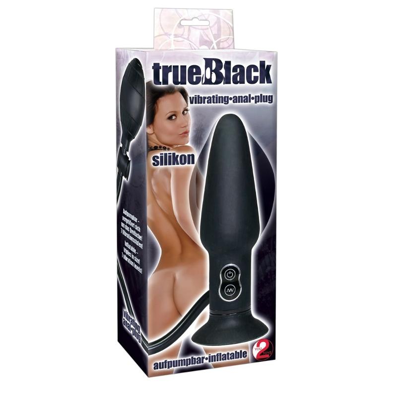 Анальна пробка - True Black Vibrating Anal Plug
