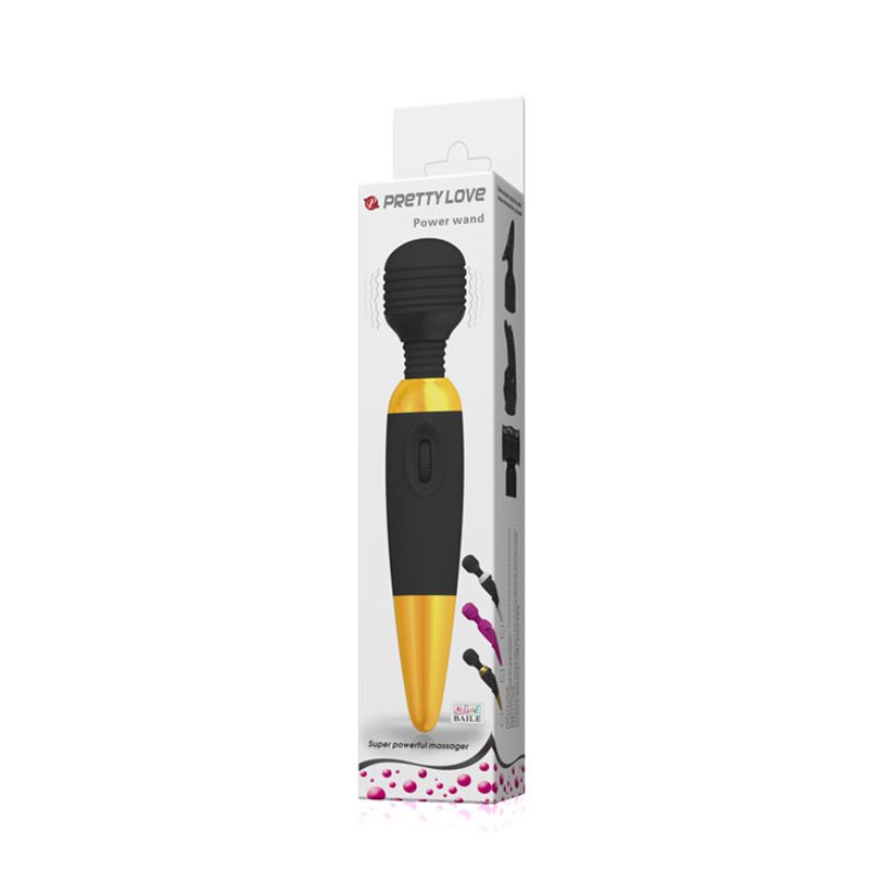 Класичний вібратор - Pretty Love Power Wand Black Gold