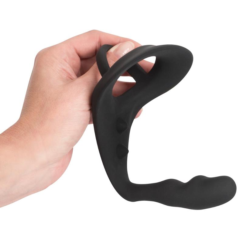 Анальна пробка з ерекційним кільцем - Black Velvets Ring & Plug