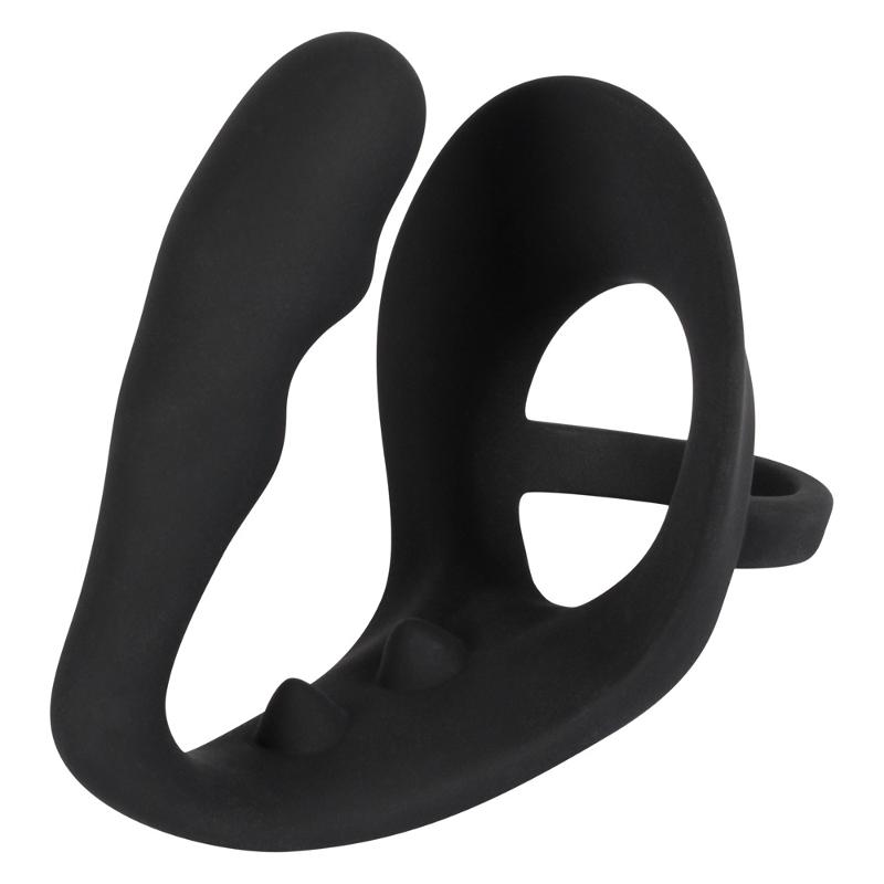 Анальна пробка з ерекційним кільцем - Black Velvets Ring & Plug