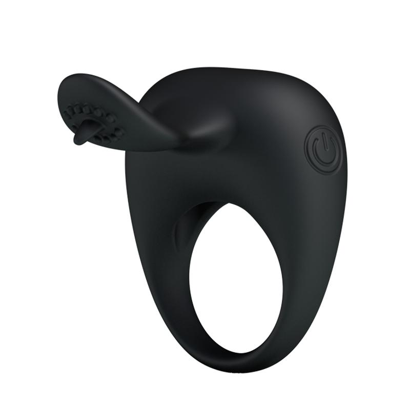 Ерекційне кільце - Pretty Love Stimulating Tonguo Penis Ring Black