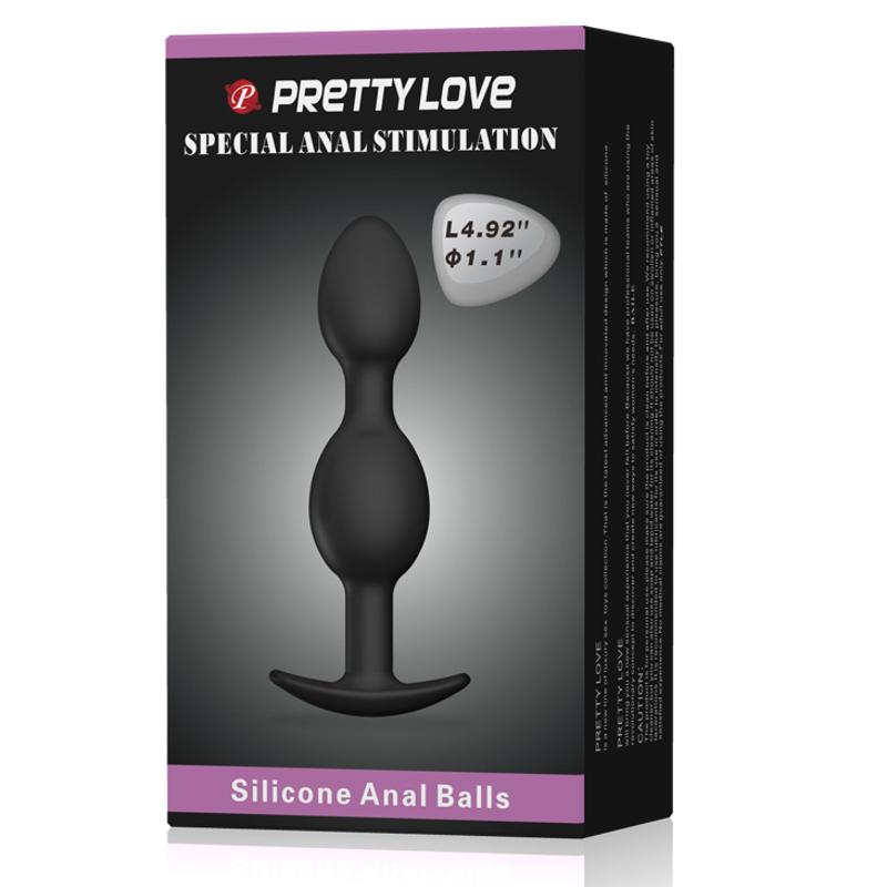 Анальна пробка - Pretty Love Special Anal Stimulation Anal Balls 4.92" Black