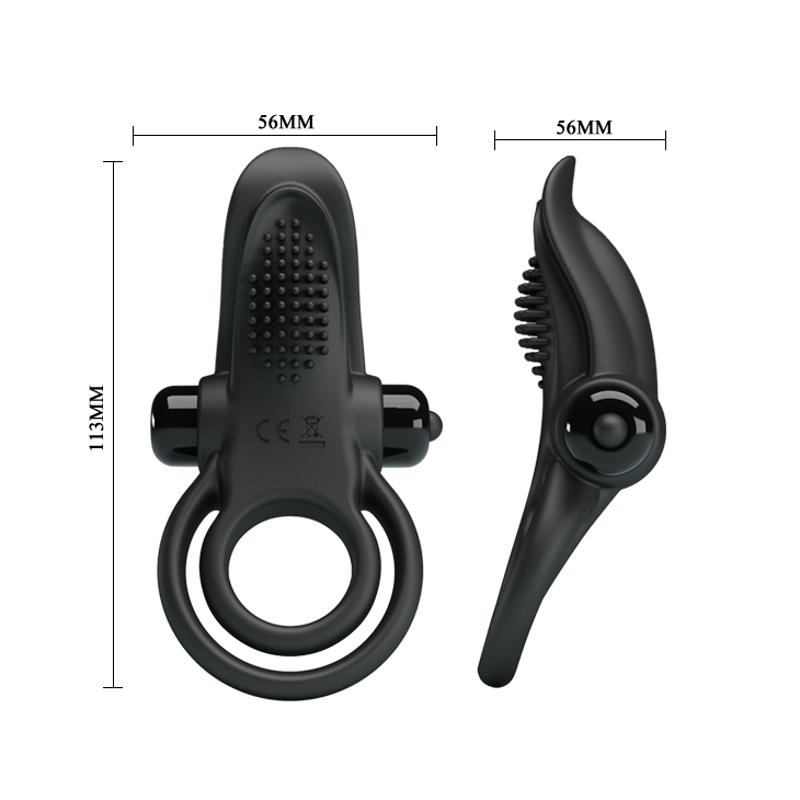 Ерекційне кільце - Pretty Love Vibrant Penis Ring Black