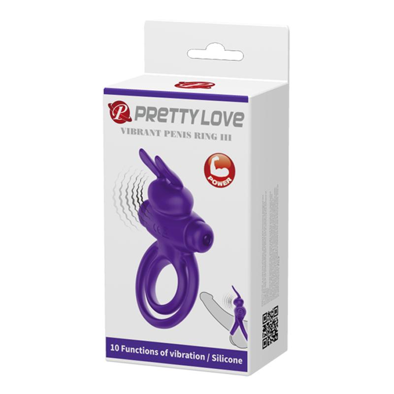 Ерекційне кільце - Pretty Love Vibrant Penis Ring III Purple