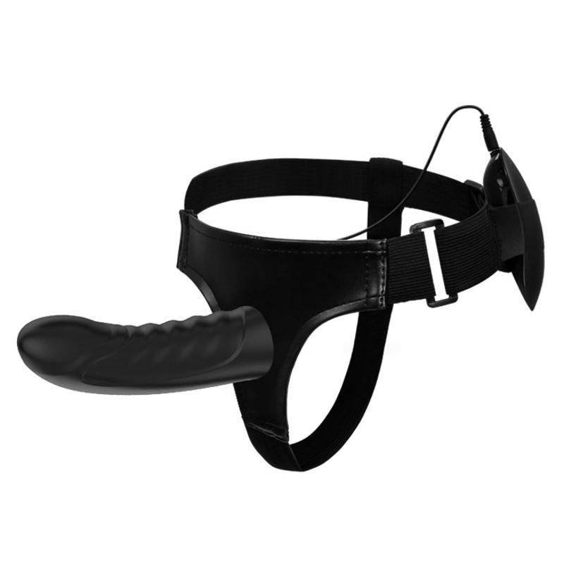 Страпон - Pretty Love Marvin Vibrating StrapOn Harness Black, 16.2 см